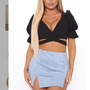 Cute black crop top